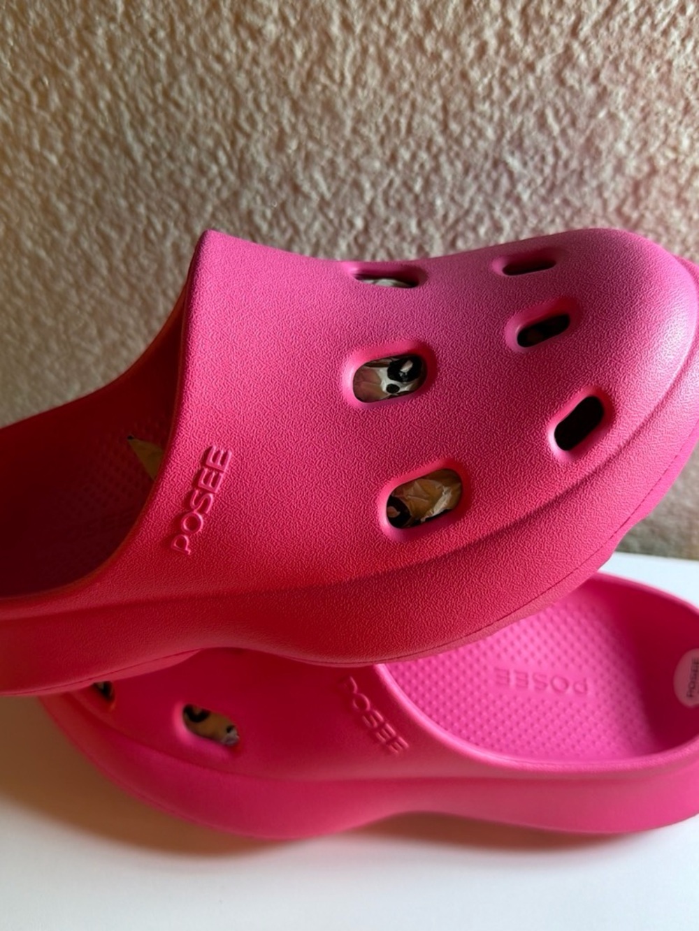 Posee Kids' Slip-On Clog in Bright Pink#pink